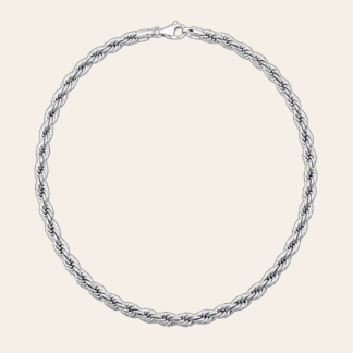Cadena Trenza Plateada