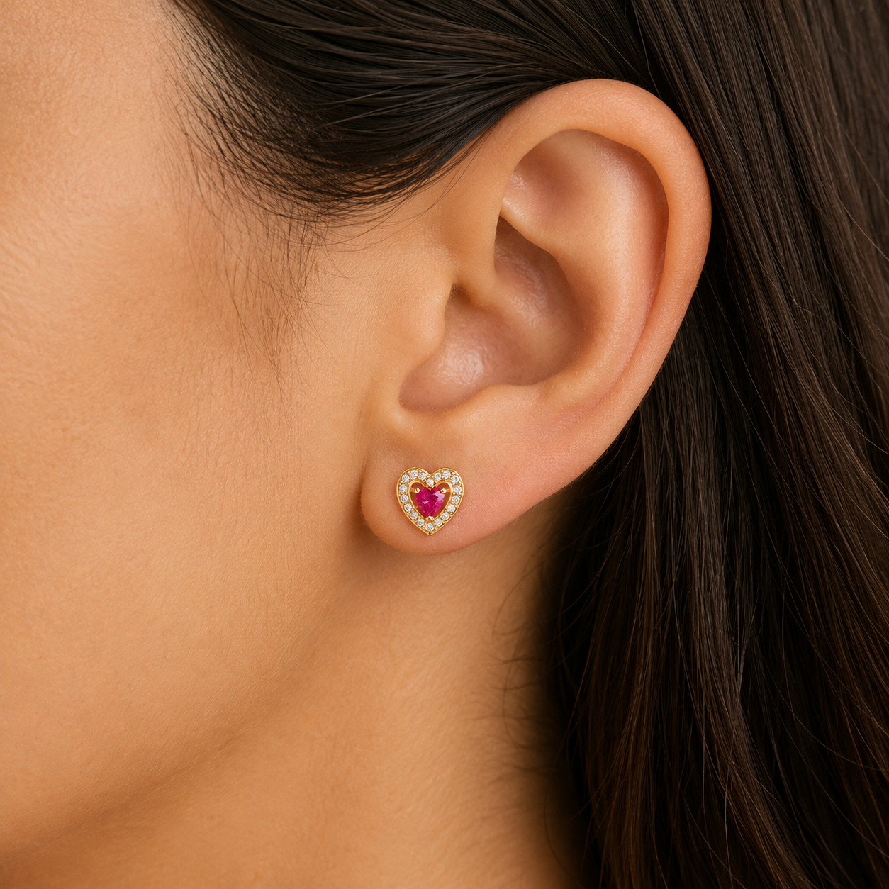 Topo Corazón Fucsia - Imagen 2