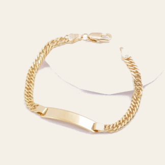 Pulsera Cadena Cubana con Placa