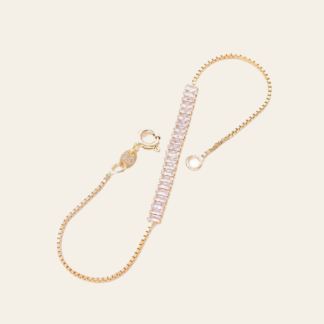 Pulsera Cordón con Baguettes