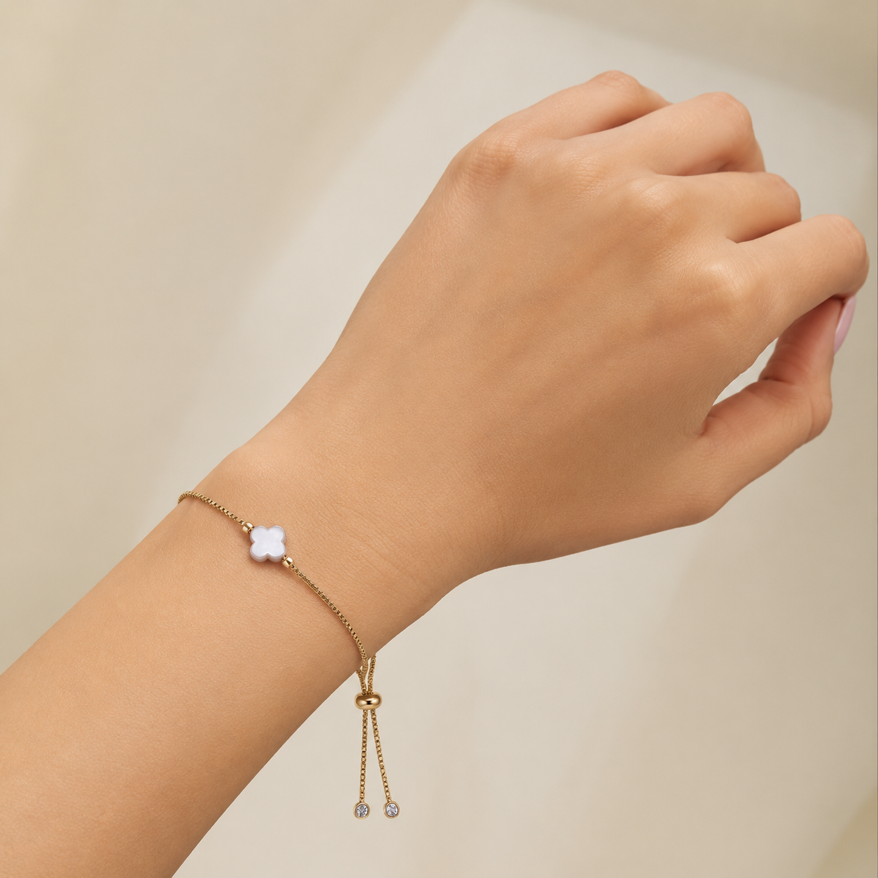 Pulsera Trébol Ajustable - Imagen 2
