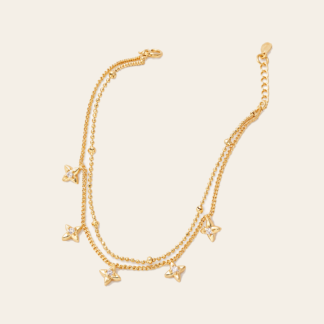 Pulsera Doble Cadena de Estrellas