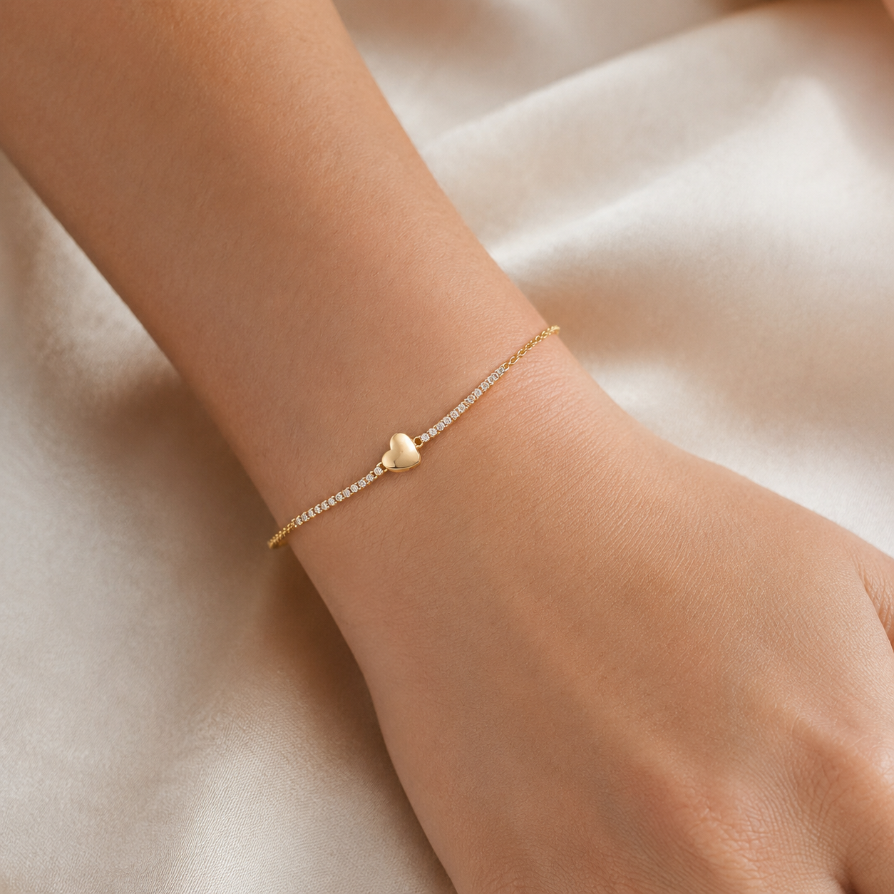 Pulsera Corazón Pulido - Imagen 2