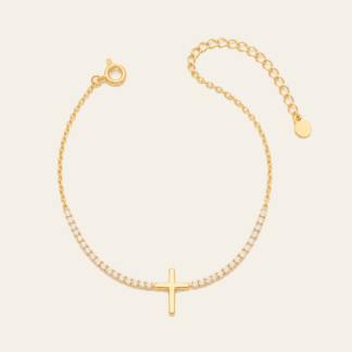 Pulsera Cruz de Circonitas