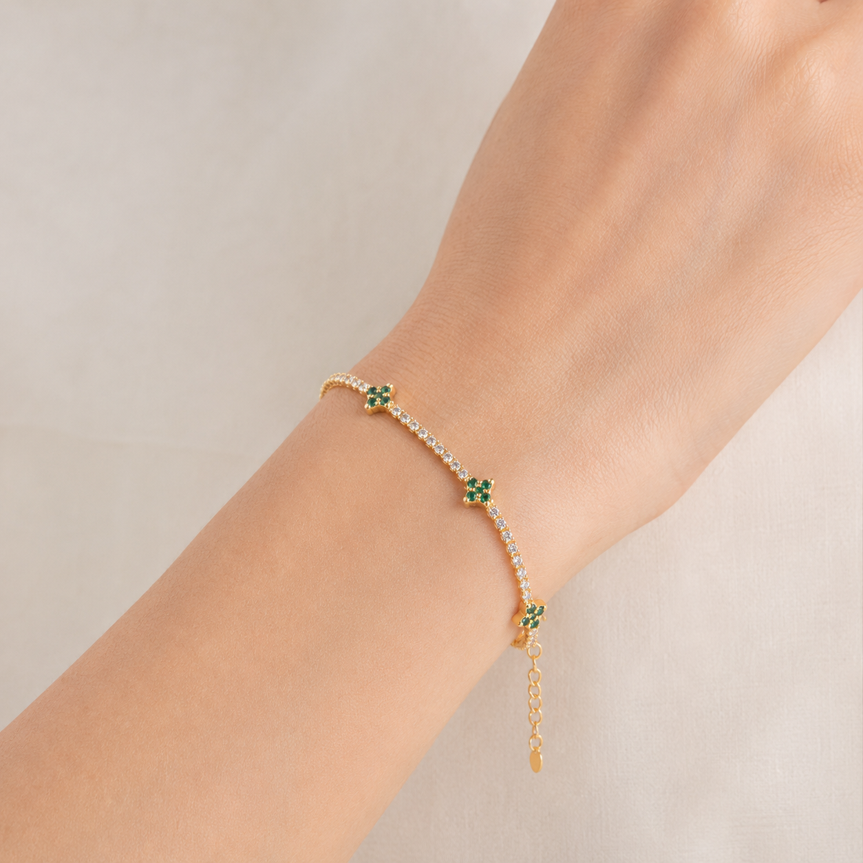 Pulsera Estrellas Esmeralda - Imagen 2
