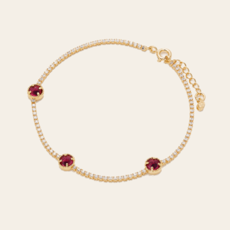 Pulsera Cabujón Rubí
