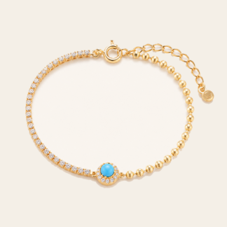 Pulsera Turquesa y Bolitas