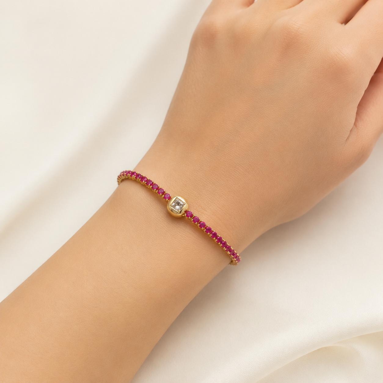 Pulsera Tenis Fucsia - Imagen 2