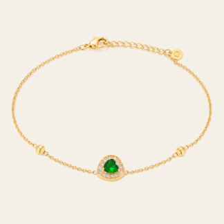 Pulsera Corazón Esmeralda