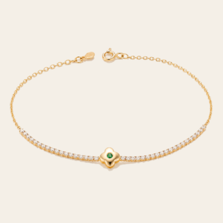 Pulsera Trébol Esmeralda