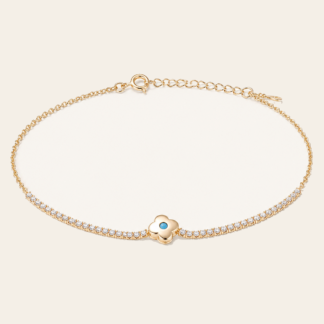 Pulsera Trébol Turquesa
