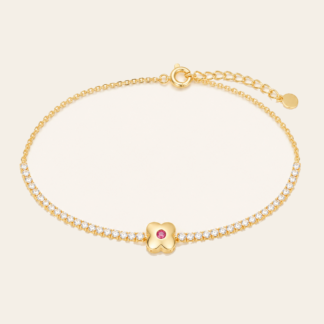 Pulsera Trébol Rosa