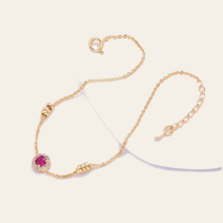 Pulsera Trébol Bola Verde