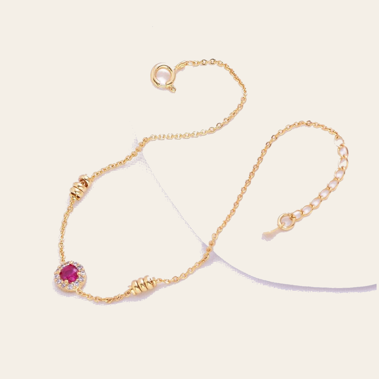 Pulsera Trébol Bola Verde