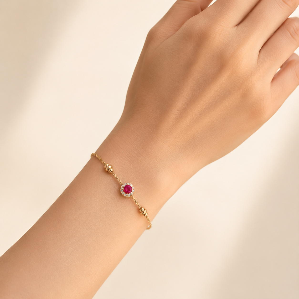 Pulsera Trébol Bola Verde - Imagen 2