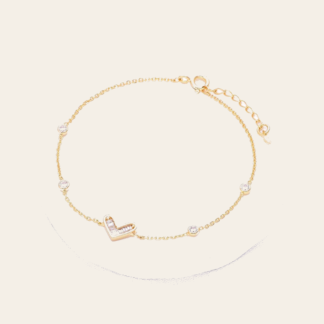 Pulsera Corazón de Cristales