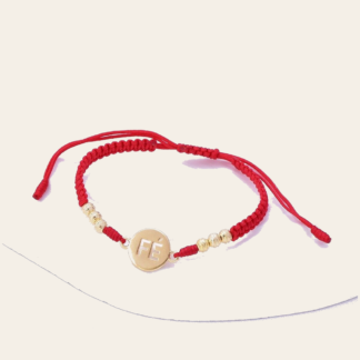Pulsera Cordón Rojo Disco Fe