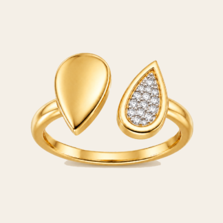 Anillo Gotas Gemelas