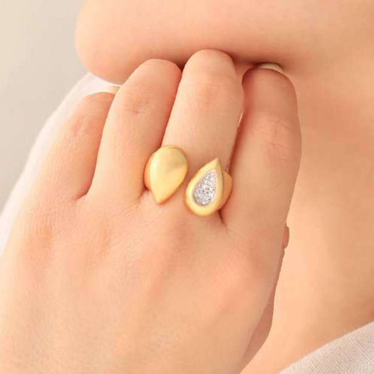 Anillo Gotas Gemelas - Imagen 2