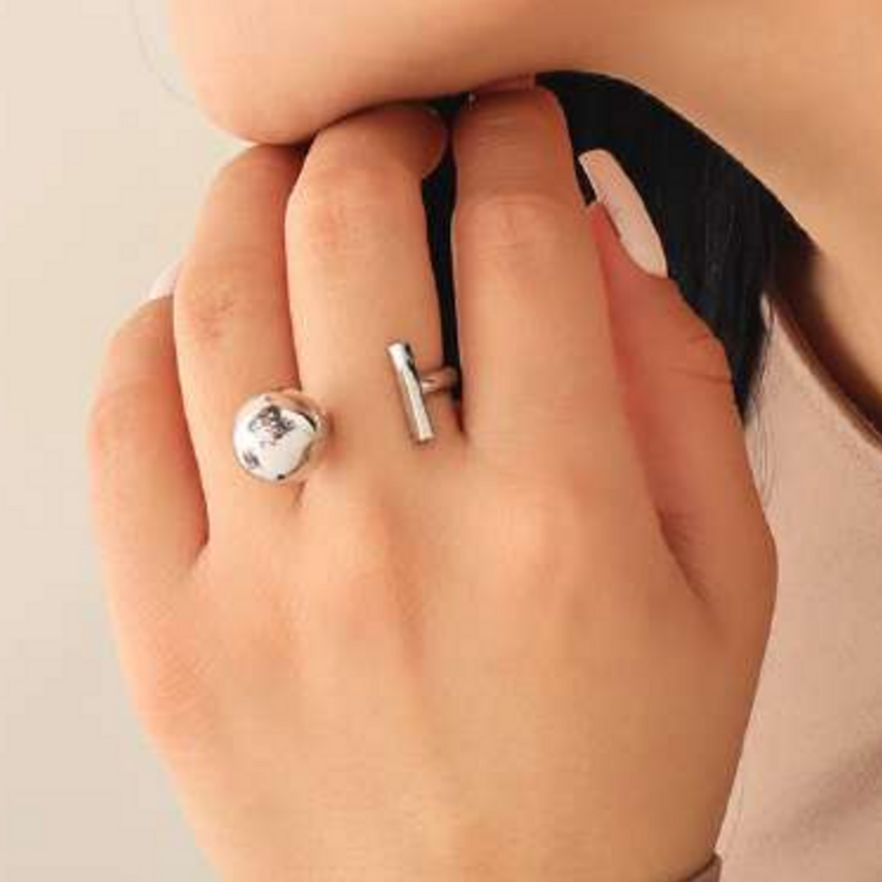 Anillo Círculo y Barra - Imagen 2