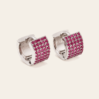 Huggie Fucsia Pavé