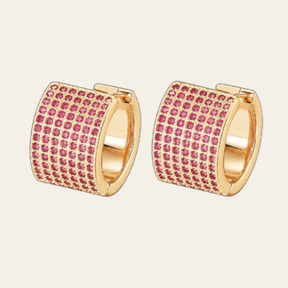 Huggie Pavé Rosa