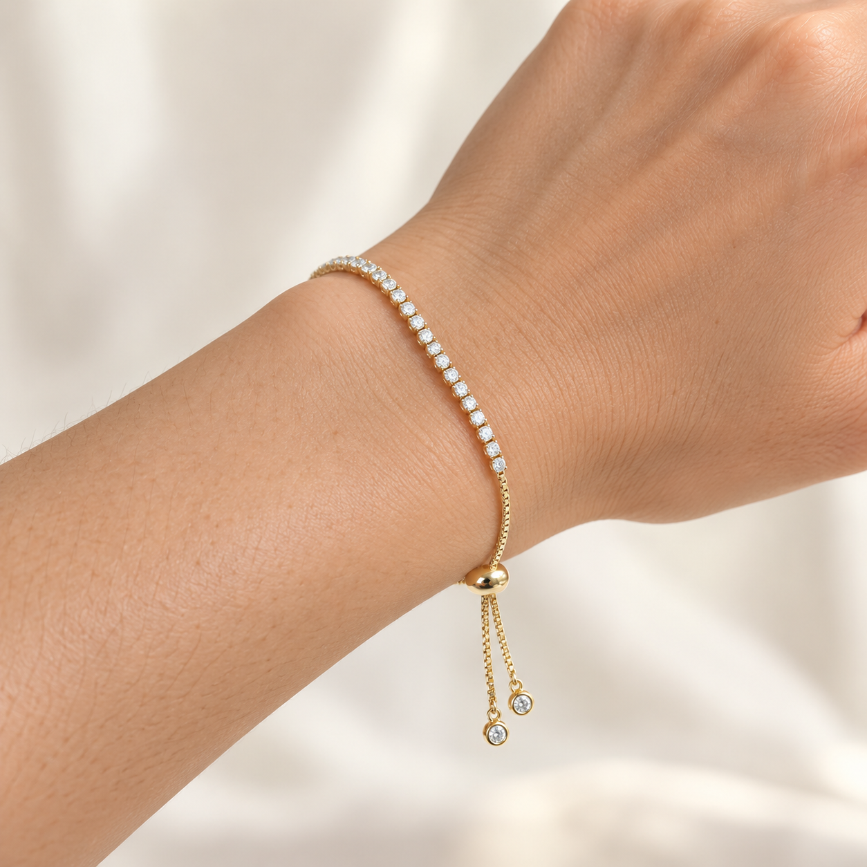 Pulsera Tenis de Circonitas Ajustable - Imagen 2