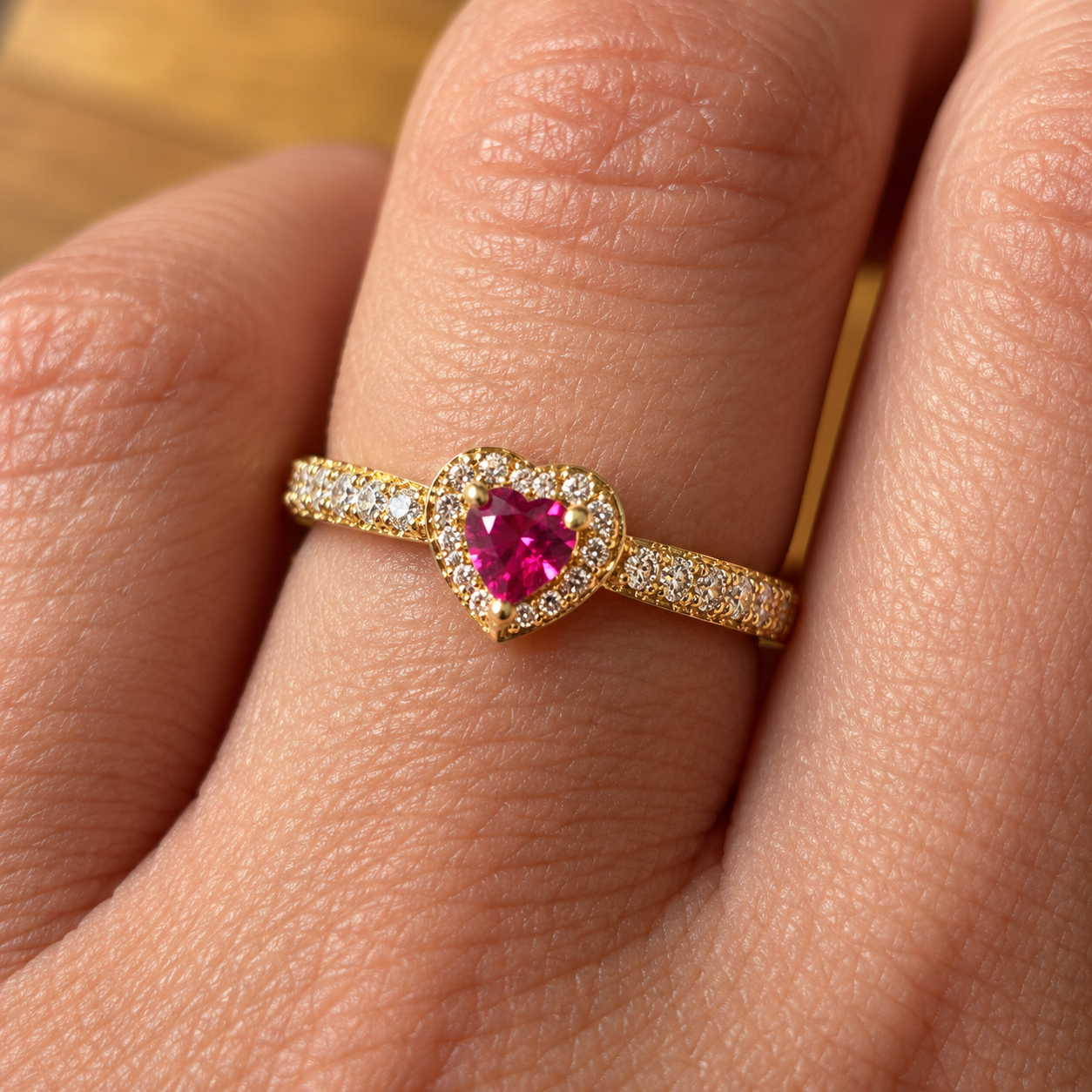 Anillo Corazón Rosa - Imagen 2